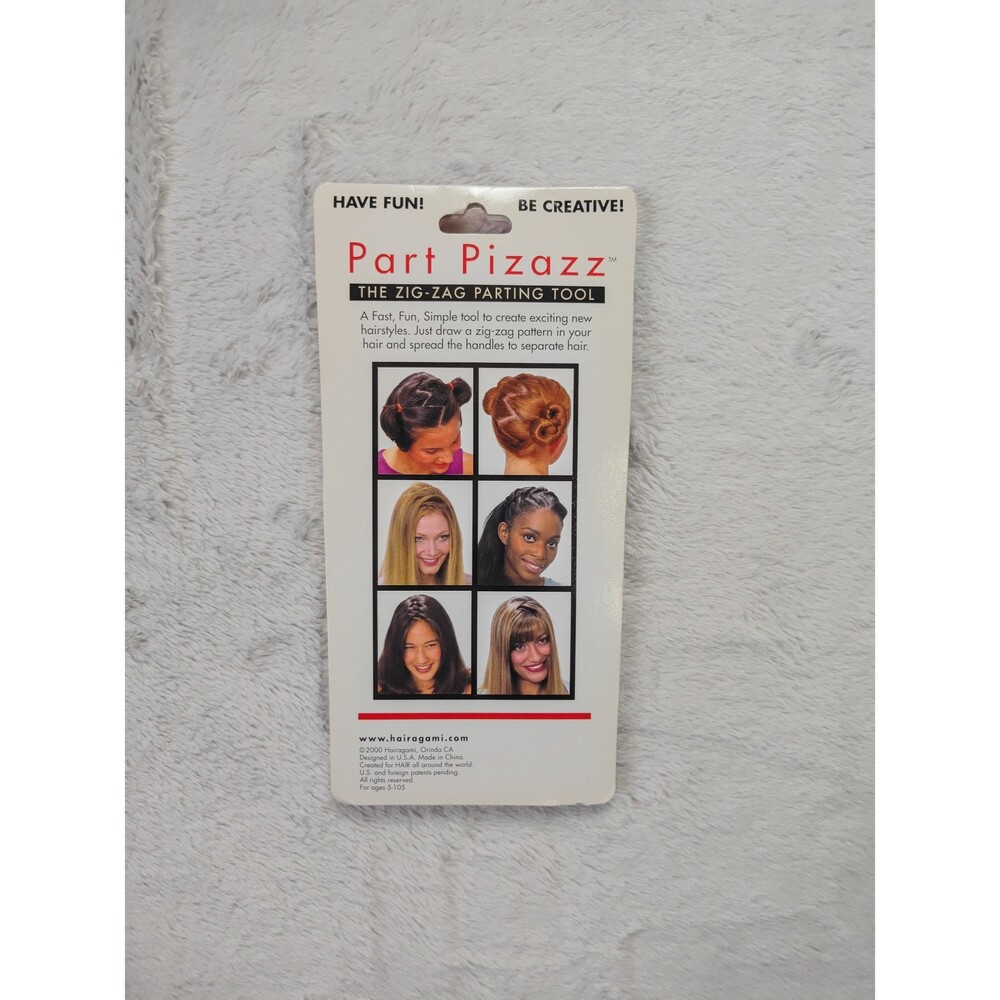 Hairigami Vintage Part Pizazz Zig Zag Hair Parting Tool New in Package - Picture 5 of 7